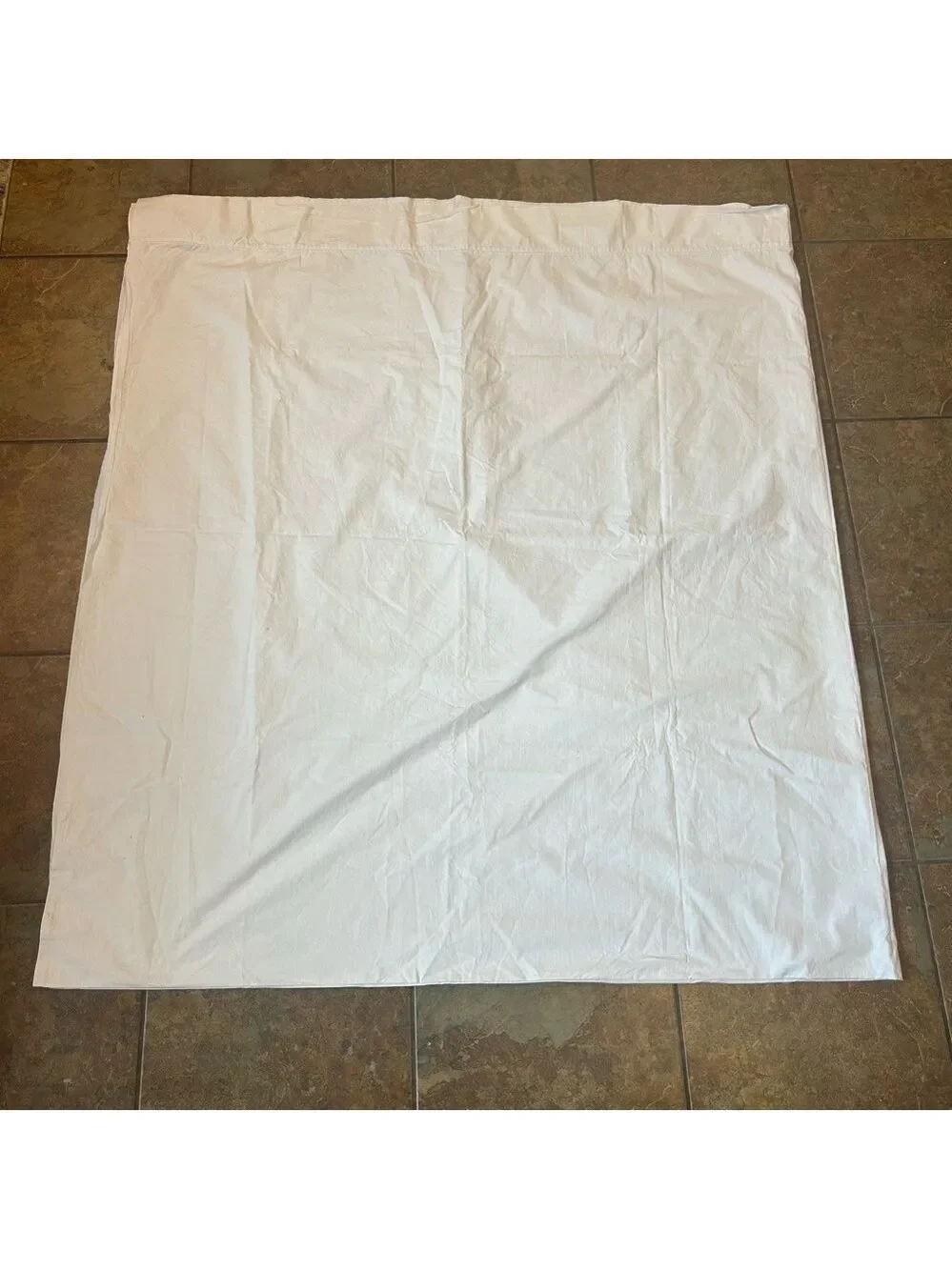 Wamsutta Flat Sheet Bedding Cotton Queen Made in USA White Minimalist Piping